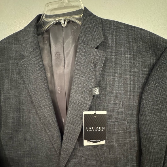 Ralph Lauren Black Label Classic Fit Gray Blazer Size 50 L Ultraflex NEW